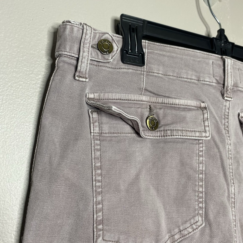 PISTOLA Straight Leg Pant Women Size 31 Pale Purple Cropped Utility High Rise - Picture 5 of 15